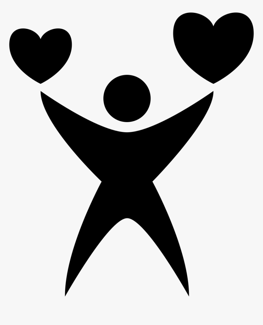 Human With Two Hearts - Mensch Mit Herz Icon, HD Png Download, Free Download