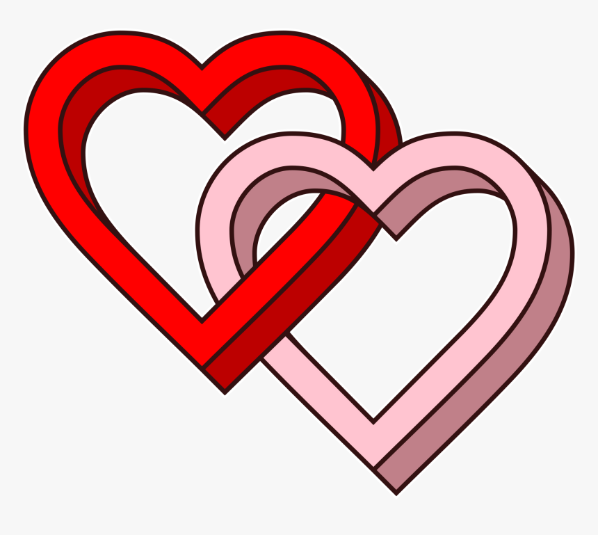 Transparent Two Hearts Clipart - Transparent Love Heart Gif, HD Png Download, Free Download