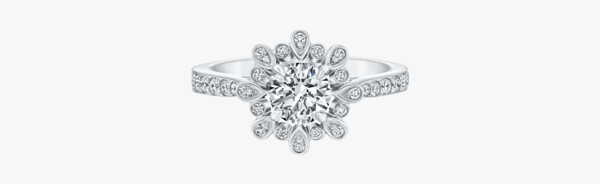 Winston Blossom Diamond Engagement Ring - Ring, HD Png Download, Free Download