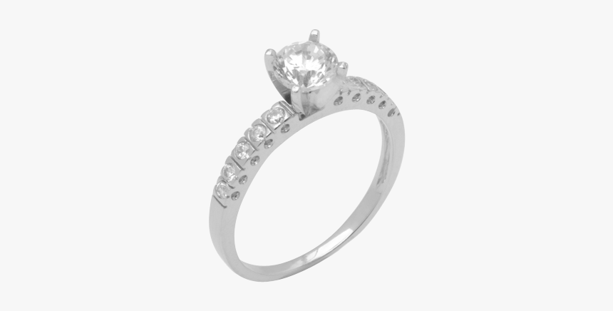 14k White Gold Diamond Ring D2065 - Engagement Ring, HD Png Download, Free Download