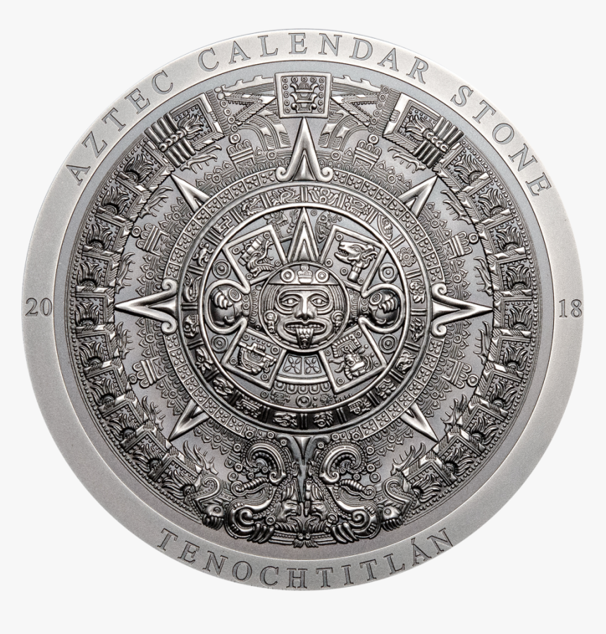 Coin Cook Islands Aztec Calendar Stone, HD Png Download, Free Download