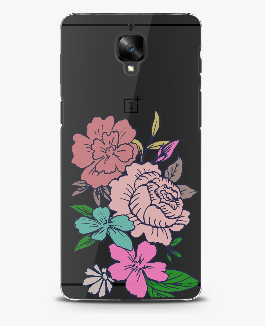 Monsoon Flowers Clear Case For Oneplus 3/3t - Smartphone, HD Png Download, Free Download
