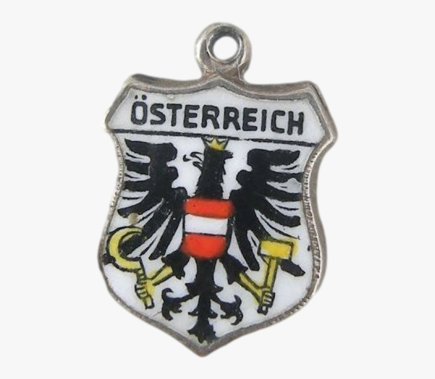 Vintage Enamel Osterreich Austria Shield Travel Souvenir - Emblem, HD Png Download, Free Download