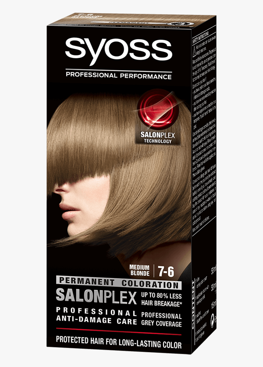 Syoss Com Color Salonplex 7 6 Medium Blonde - Blond, HD Png Download, Free Download