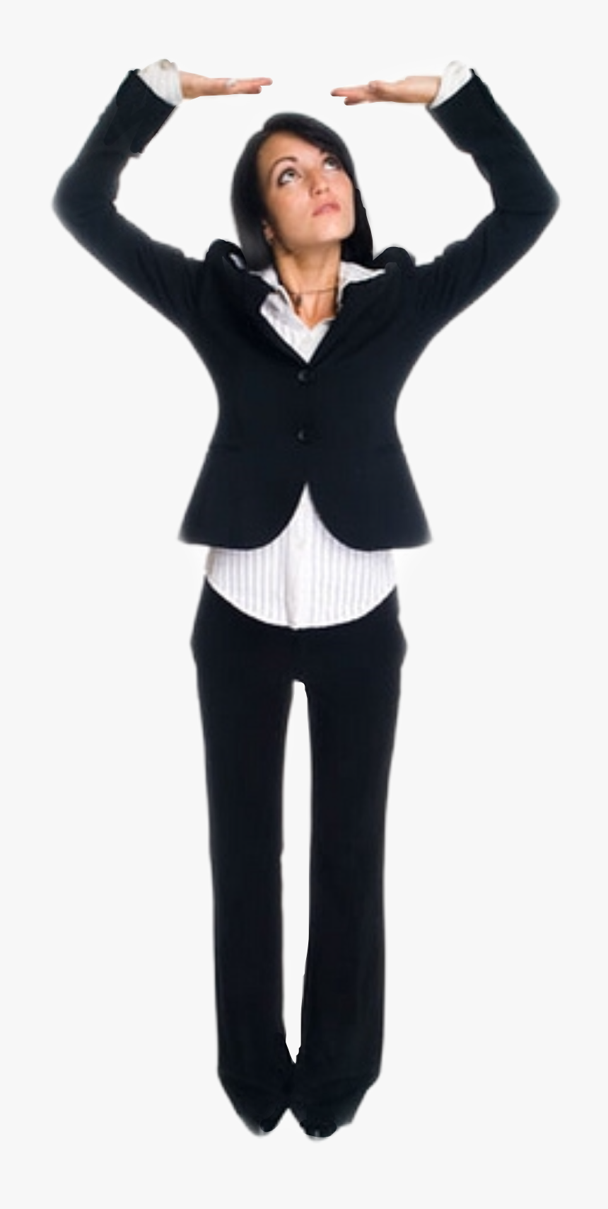 #sticker #woman #businesswoman #holding #lifting #freetoedit - Person Holding Something Up, HD Png Download, Free Download