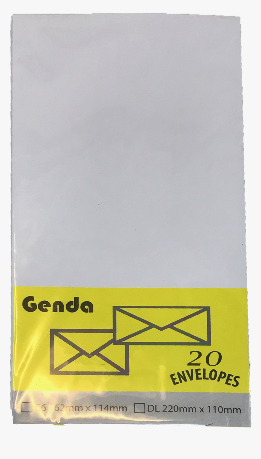 Genda White Envelope 20"s"
 Title="genda White Envelope - Paper, HD Png Download, Free Download