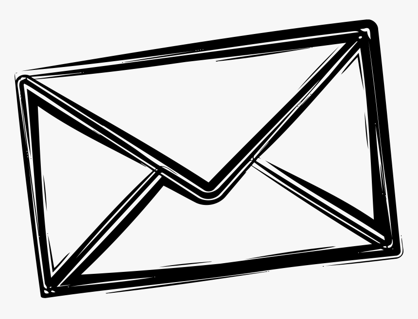 Open Envelope Clip Art - Line Art, HD Png Download, Free Download