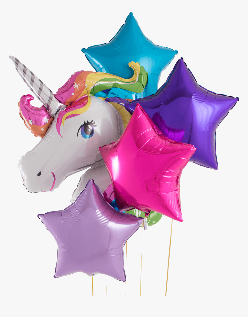 Rainbow Unicorn Bunch - Balloon, HD Png Download, Free Download
