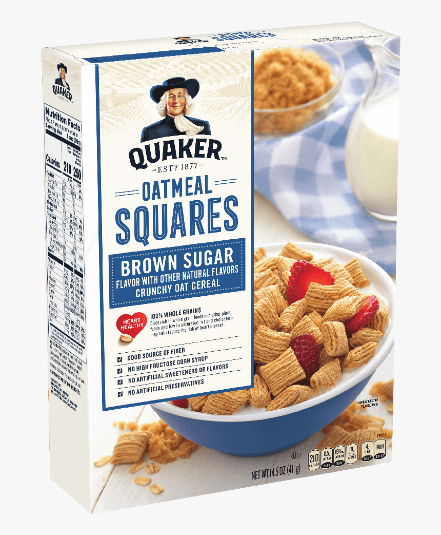 Transparent Cereal Yellow Square - Quaker Oats Cinnamon Cereal, HD Png Download, Free Download