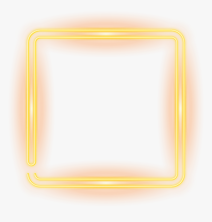 #neon #square #freetoedit #yellow #frame #border #geometric, HD Png Download, Free Download