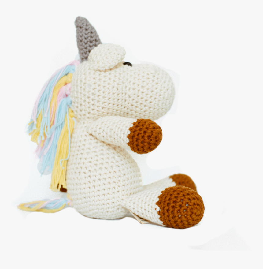 Rainbow Unicorn Knitted Toy - Stuffed Toy, HD Png Download, Free Download