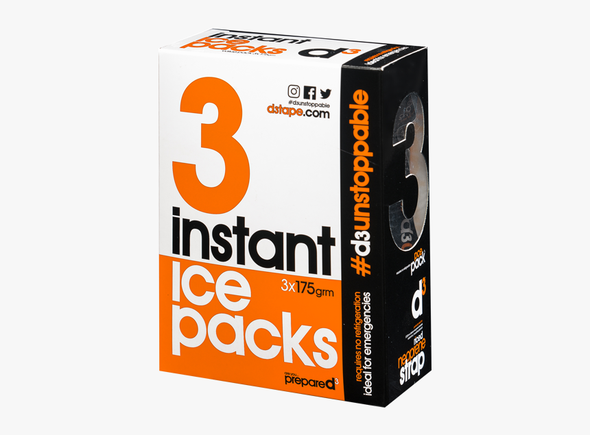 D3 Instant Ice Pack - D3 Instant Ice Packs 3pk, HD Png Download, Free Download