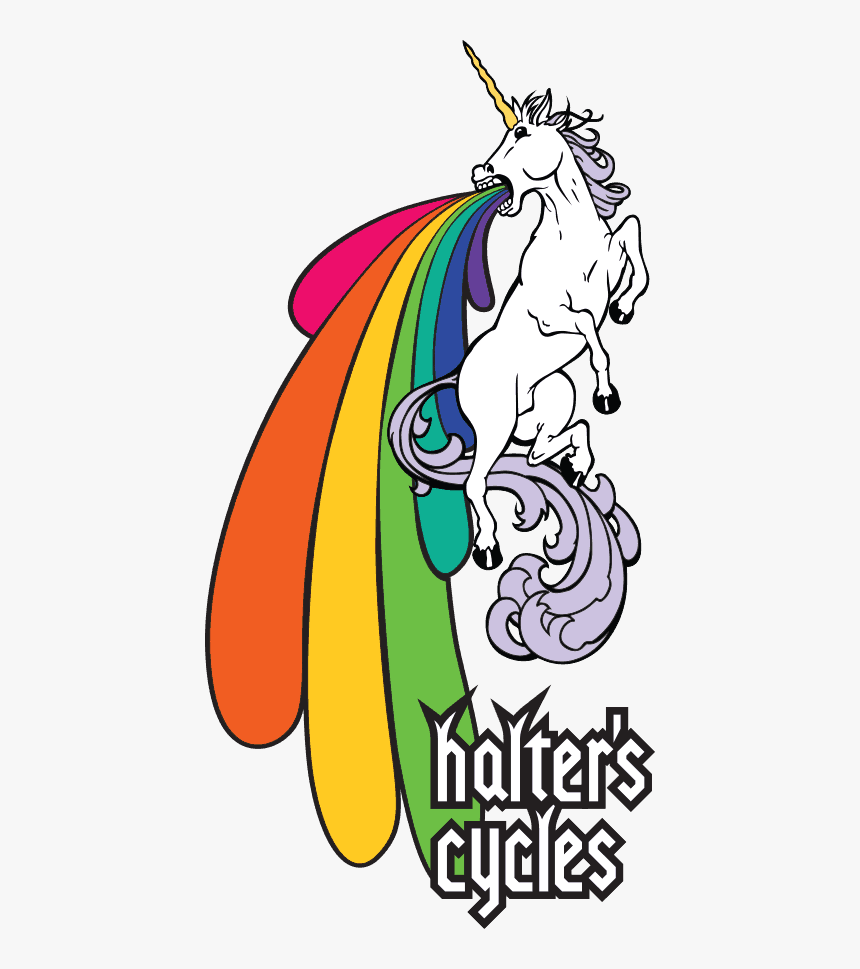 Halter’s Rainbow Unicorn - Cartoon, HD Png Download, Free Download