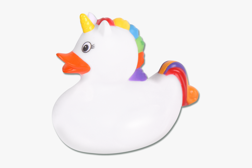 Rainbow Unicorn Bath Duck - Duck, HD Png Download, Free Download