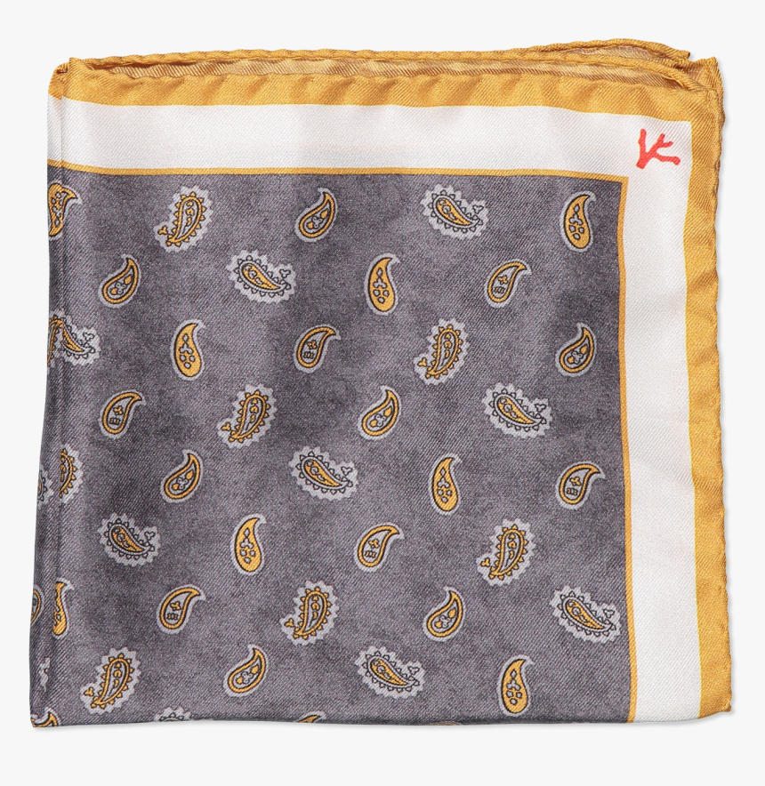 Grey Yellow Paisley Pocket Square - Placemat, HD Png Download, Free Download