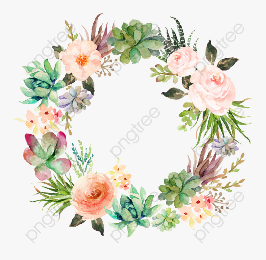 Delicate Floral Wreath Beautifully - Guirlanda De Flores Png, Transparent Png, Free Download