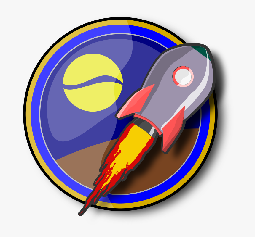 Spaceship On Insignia - Clip Art, HD Png Download, Free Download