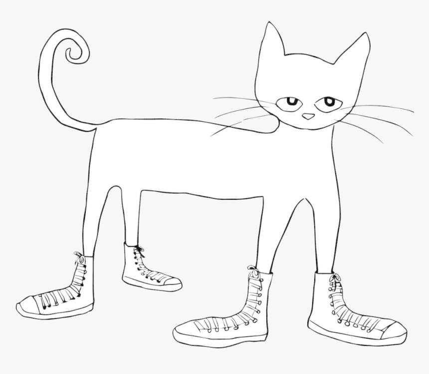 pete the cat funny coloring page clip art library