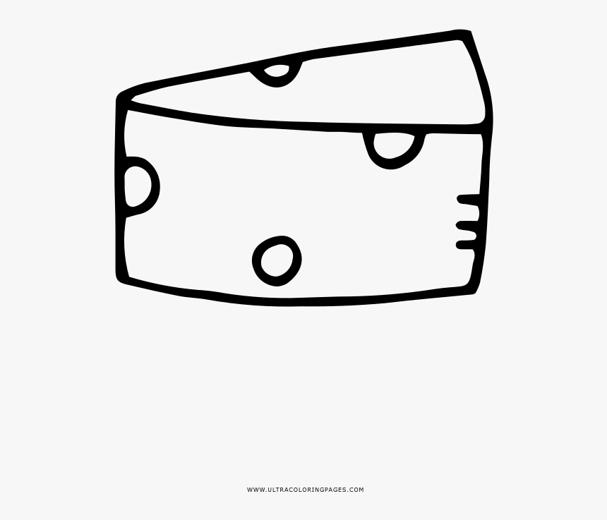 Swiss Cheese Coloring Page - Line Art, HD Png Download, Free Download