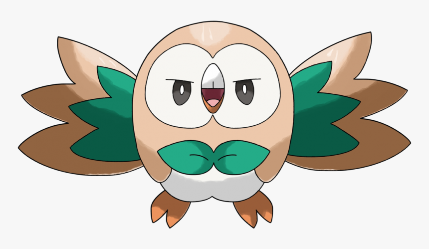 Rowlet Pokemon Png Cartoon Image Transparent Background - Rowlet No Background, Png Download, Free Download