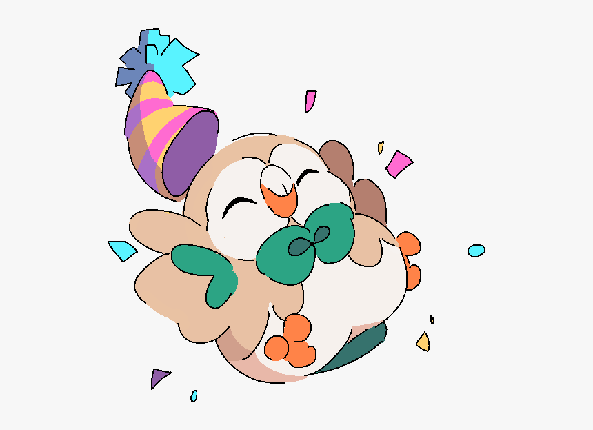 Happy Birthday Pokemon Rowlet, HD Png Download, Free Download