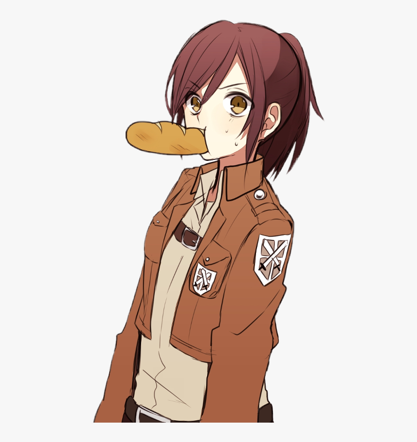 Sasha Braus Sashabraus Snk Shingekinokyojin Freetoedit - Sasha Comiendo Papa, HD Png Download, Free Download