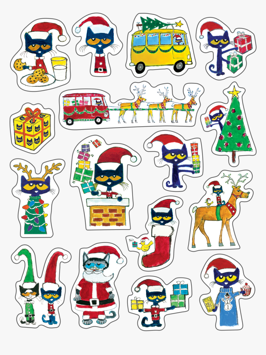 Pete The Cat¨ Christmas Stickers - Christmas Stickers, HD Png Download, Free Download