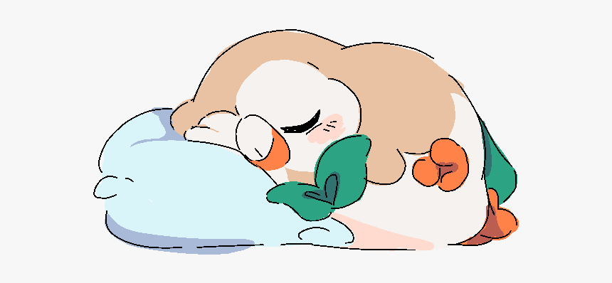 Pokemon Rowlet Sleeping, HD Png Download, Free Download