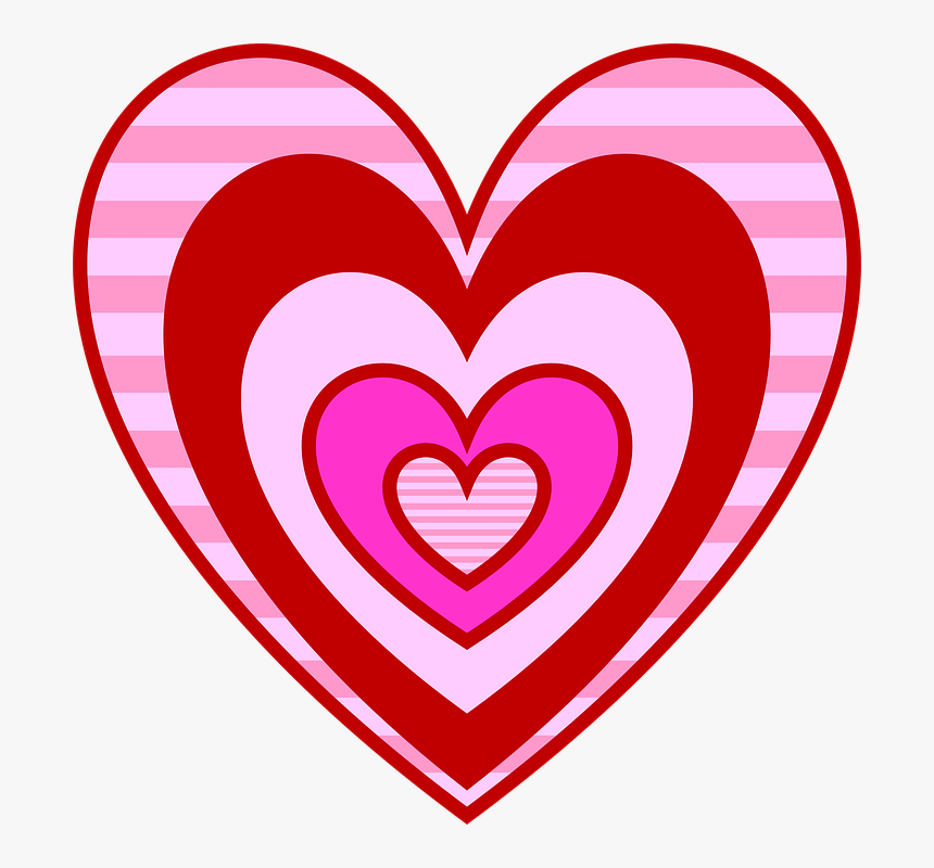 Transparent Valentines Heart Png - Pink Valentine Hearts, Png Download, Free Download