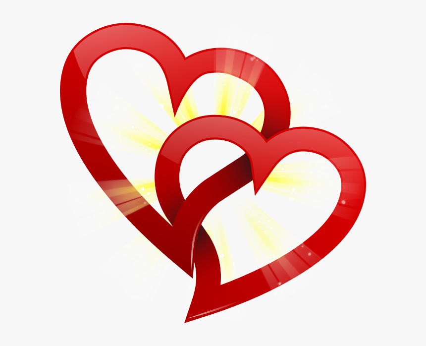 Transparent Heart Sticker Png - Double Heart Png, Png Download, Free Download