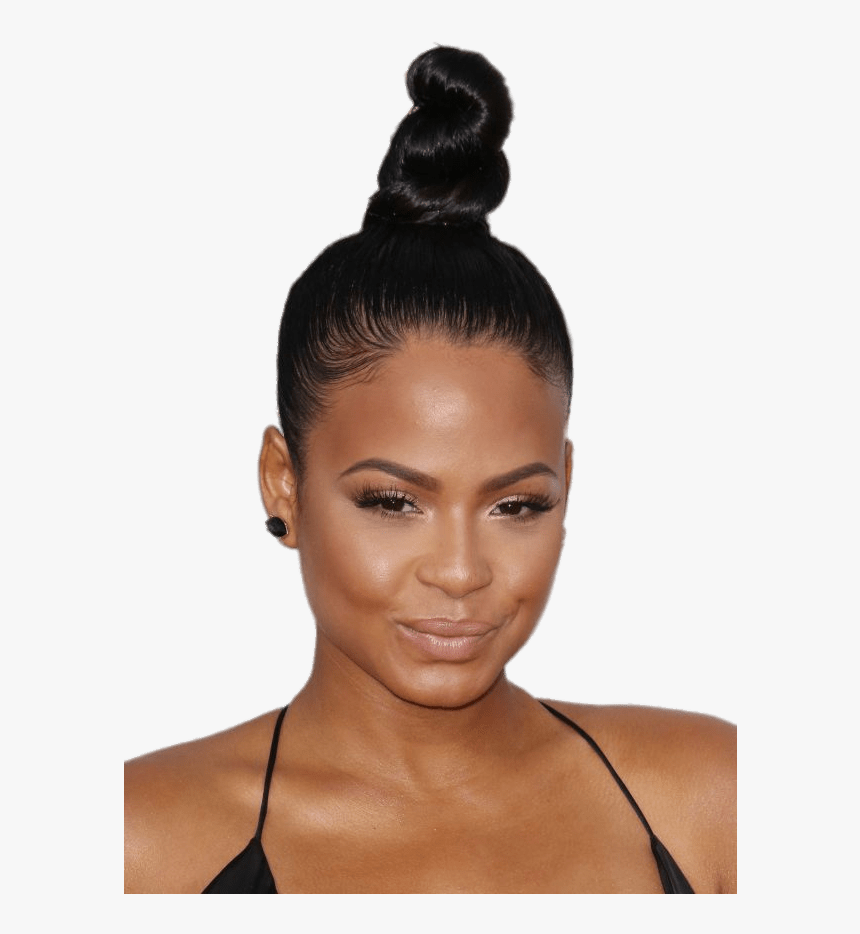 Christina Milian With Top Knot - Top Knot On Black Women, HD Png Download, Free Download