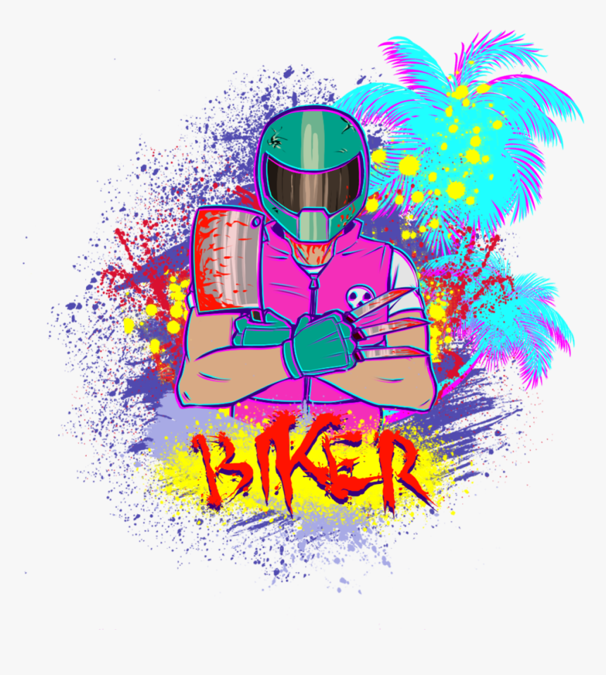 Transparent Jacket Hotline Miami Png - Hotline Miami Biker Fanart, Png Download, Free Download