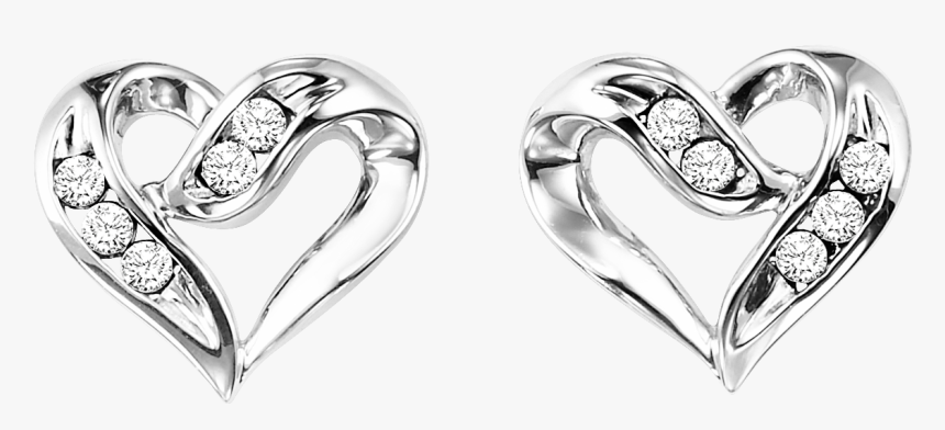 Silver Diamond Heart Earrings"
 Class="lazyload Lazyload - Earring, HD Png Download, Free Download