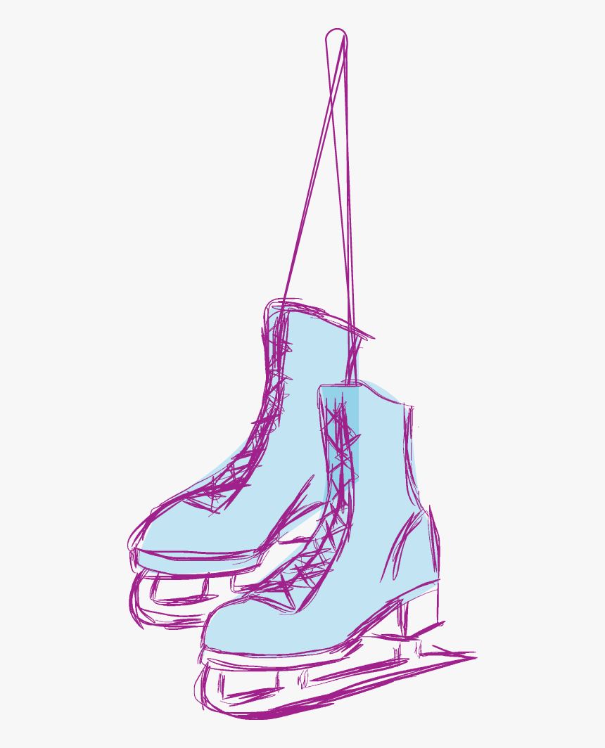 Ice Skates Drawing Png, Transparent Png, Free Download