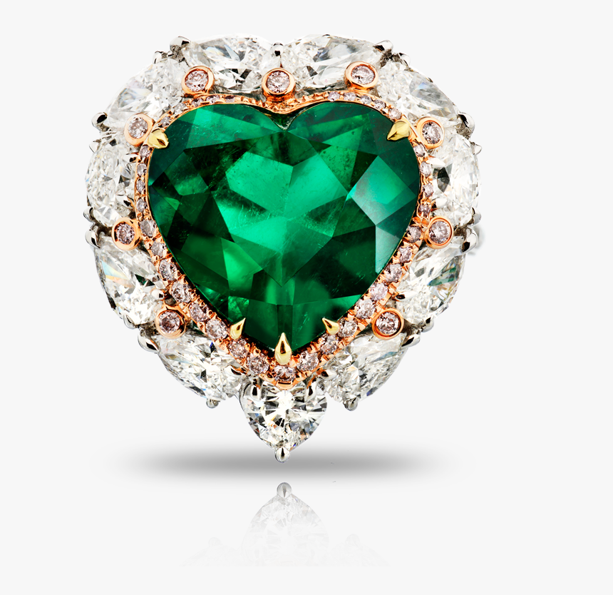 Transparent Diamond Heart Png - Diamond Heart Shaped Emerald, Png Download, Free Download