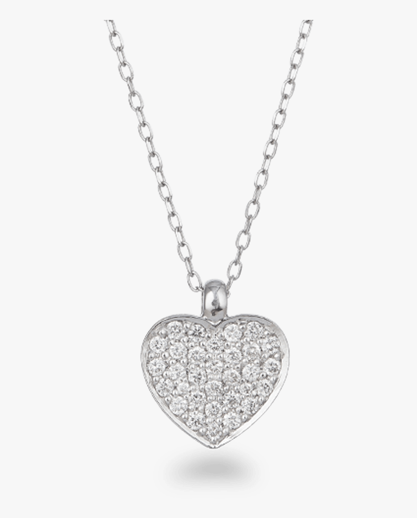 18ct White Gold Diamond Heart Necklace Locket Hd Png Download Kindpng