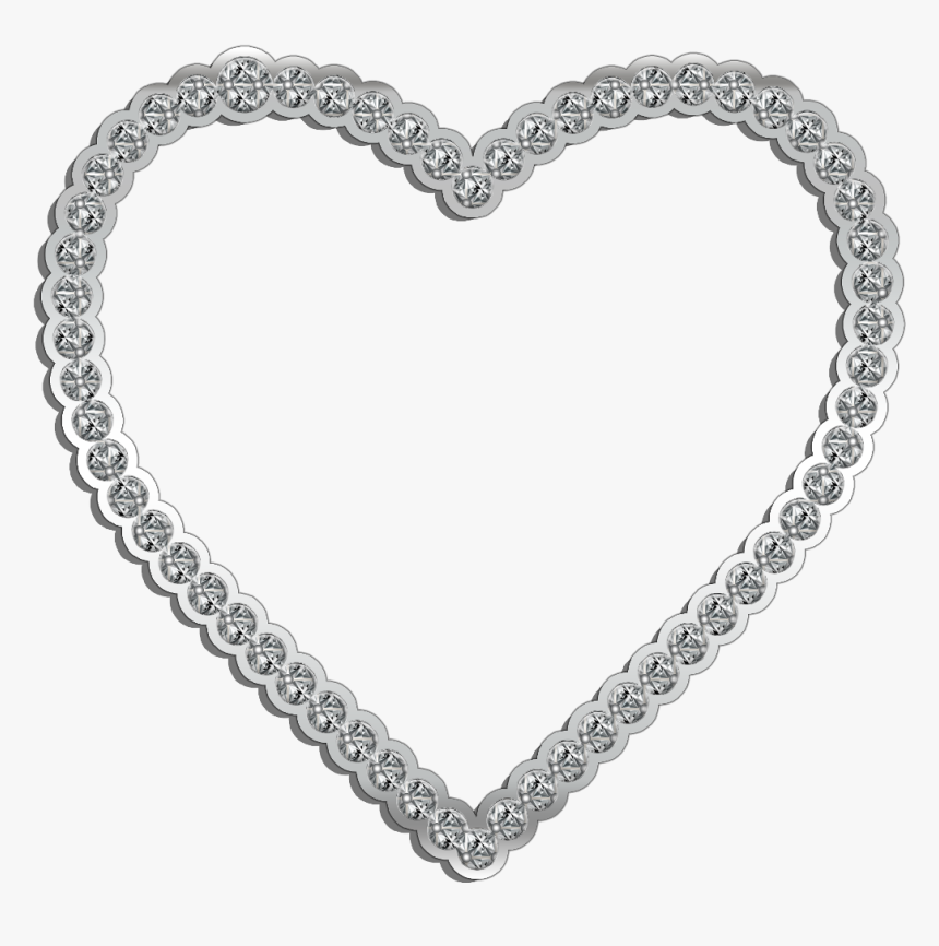 #diamonds #diamond #heart #heartframe #frame #diamondframe - Clipart Black And White Heart Fancy, HD Png Download, Free Download