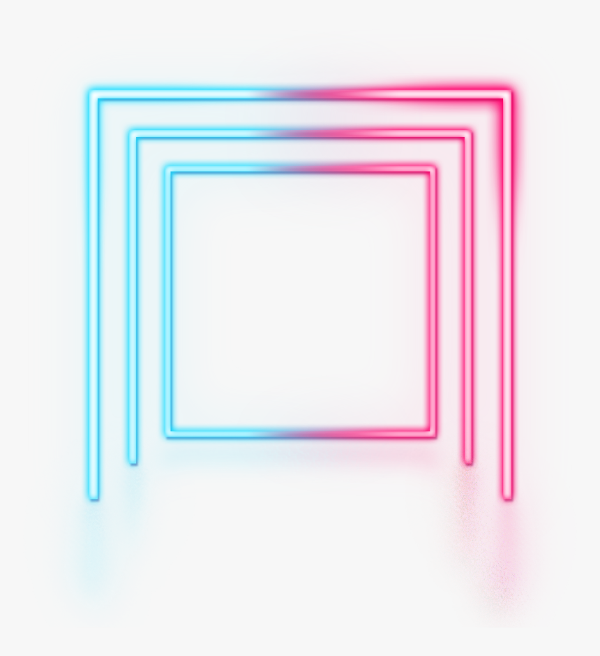 #blue #pink #lines #square #neon #glow #freetoedit, HD Png Download, Free Download