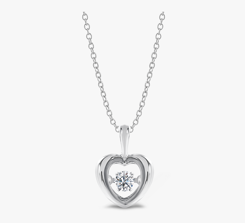 Dancing Diamond Heart Pendant - Collier Fer A Cheval, HD Png Download, Free Download