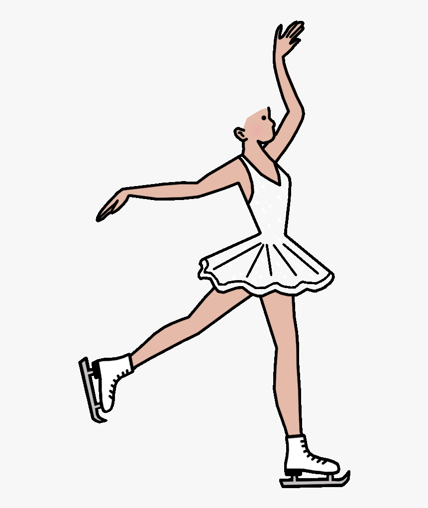 Cartoon Person Figure Skating, HD Png Download, Free Download