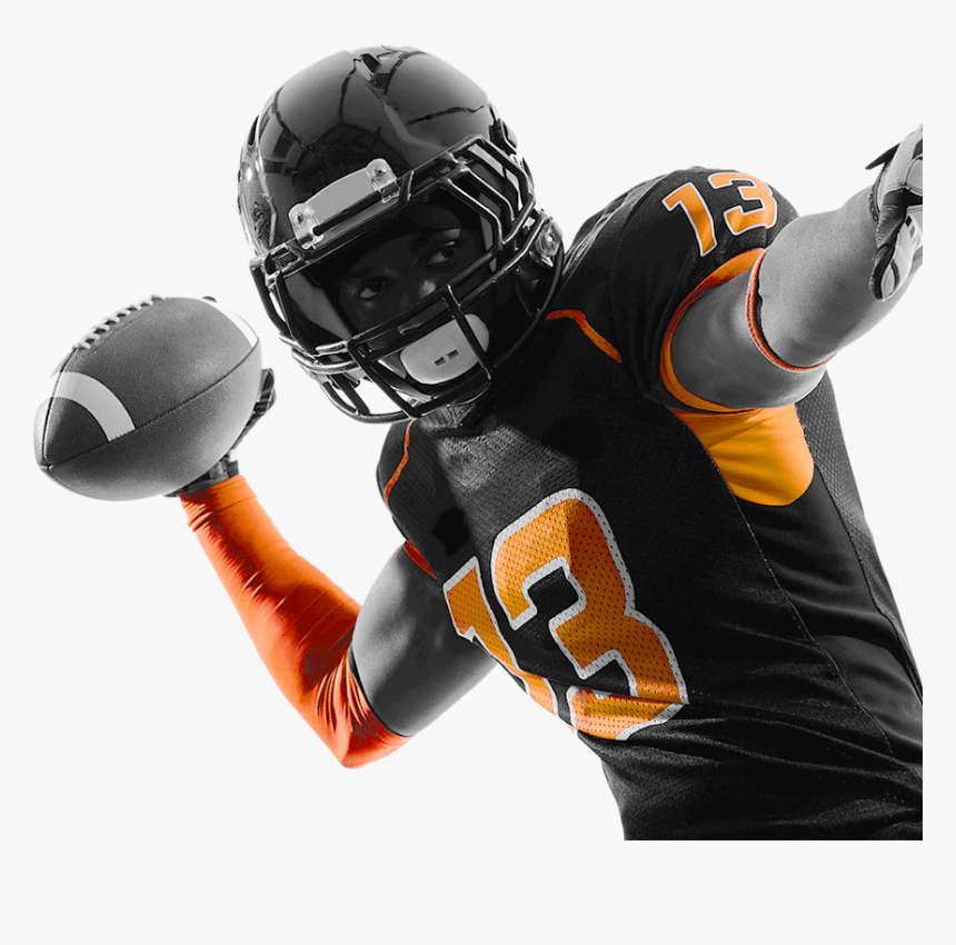 American Football Player Quarterback Passing Portrait - Quarterback Football Player Silhouette, HD Png Download, Free Download