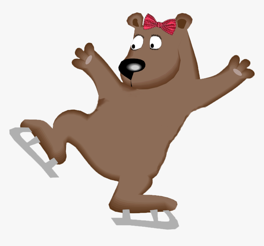 Best Free Skates Skating - Brown Bear Ice Skating, HD Png Download, Free Download