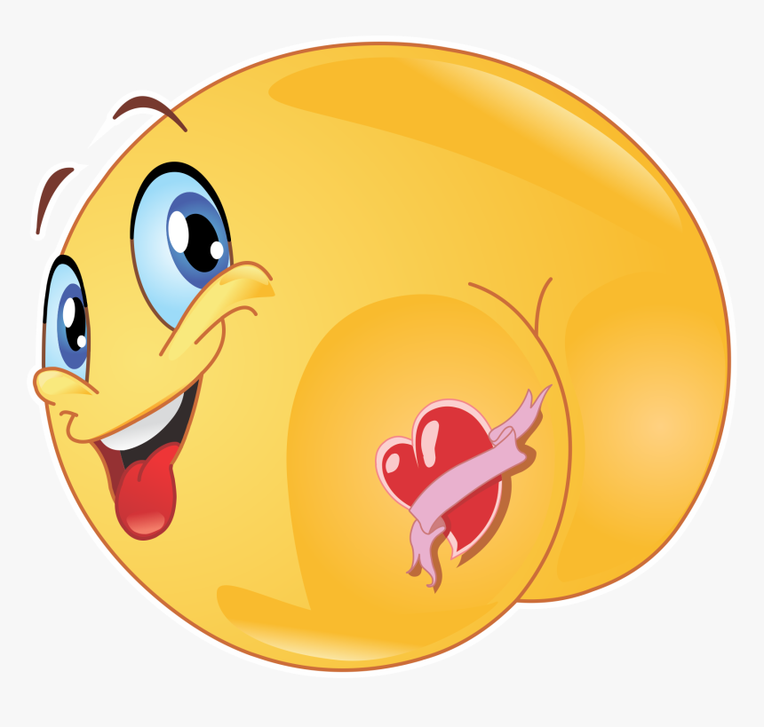 Heart Tattoo On Butt Emoji 20 Decal - Mooning Emoji, HD Png Download, Free Download