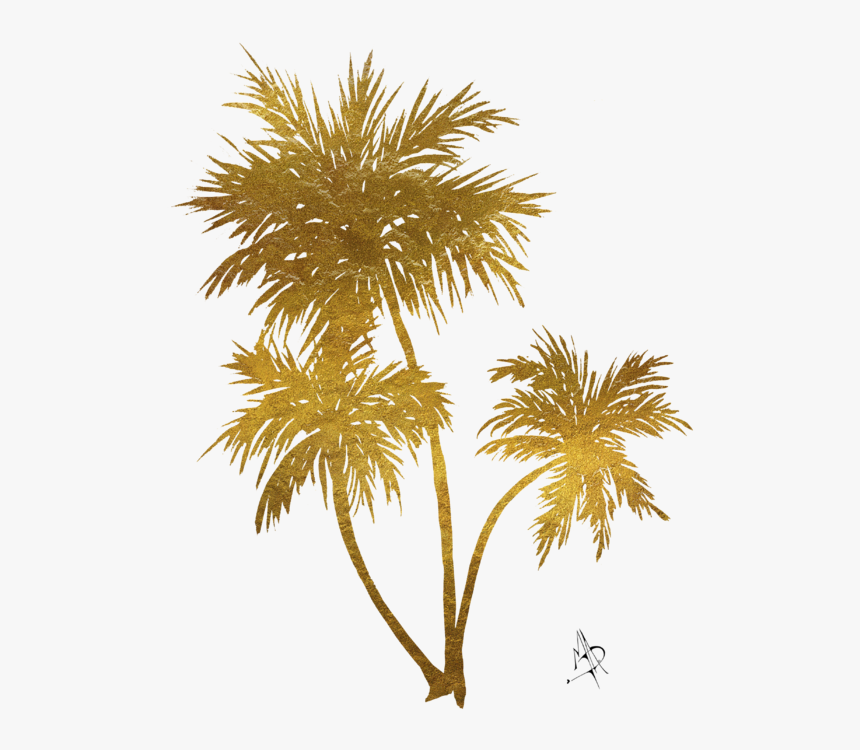 Gold Palm Trees Png, Transparent Png, Free Download
