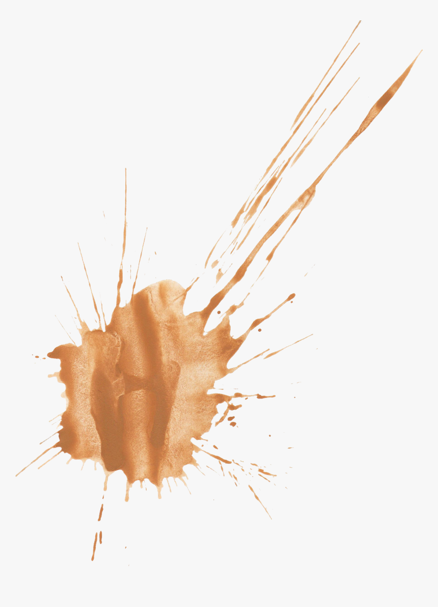 Brown Watercolor Transparent Splatter, HD Png Download, Free Download