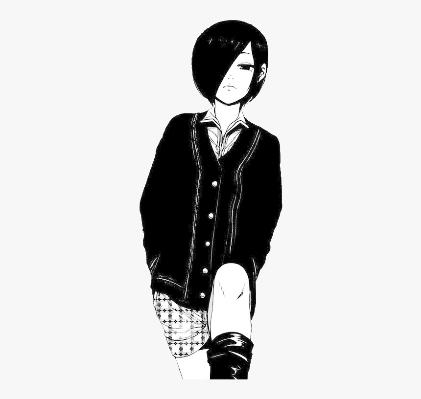 Tokyo Ghoul, Anime, And Manga Image - Touka Black And White, HD Png Download, Free Download