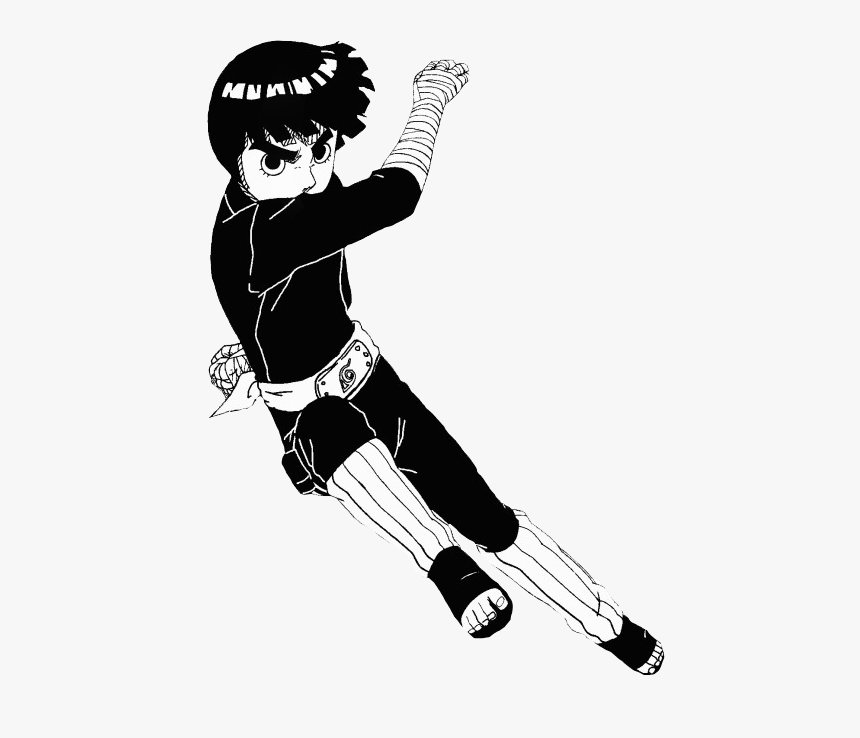 #rocklee #naruto #narutofan #narutoedit #edit #freetoedit - Rock Lee Black And White, HD Png Download, Free Download