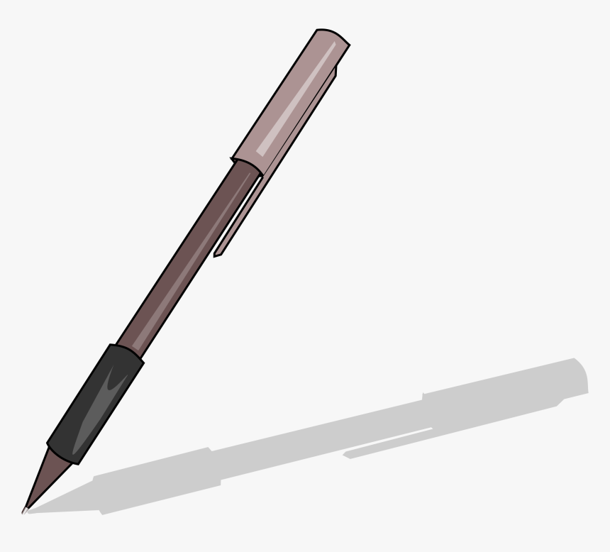 Grip Pen Clip Arts - Pen With Shadow Png, Transparent Png, Free Download