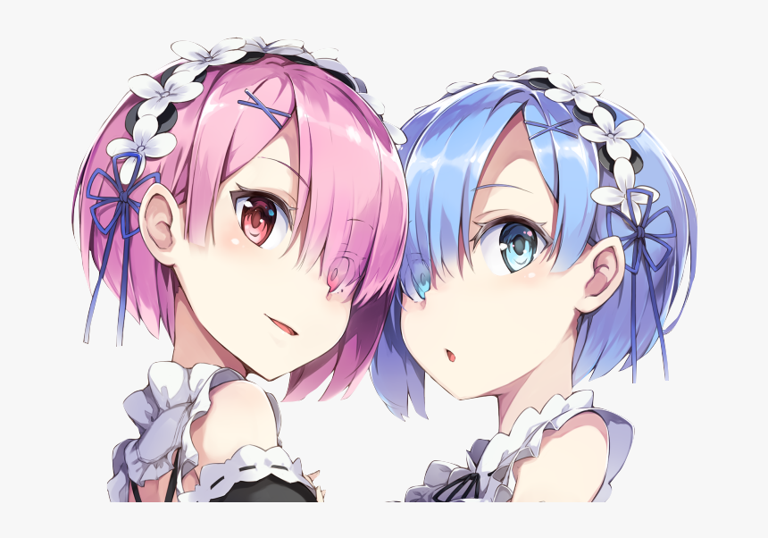 Anime, Twins, And Ram Image - Rem And Ram Phone, HD Png Download, Free Download