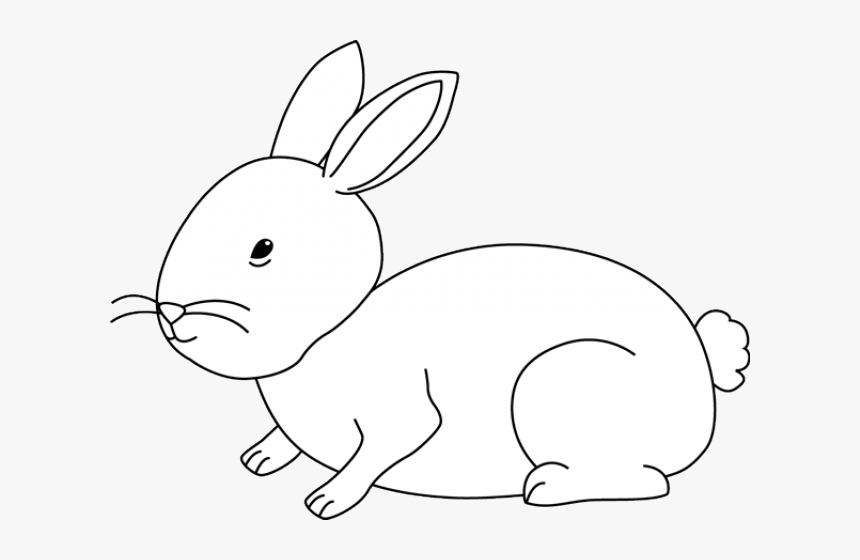 Hare Clipart Cute - Bunny Rabbits Black And White, HD Png Download, Free Download